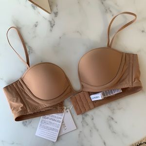 Luxe La Perla Italian bandeau bra v bra low cut